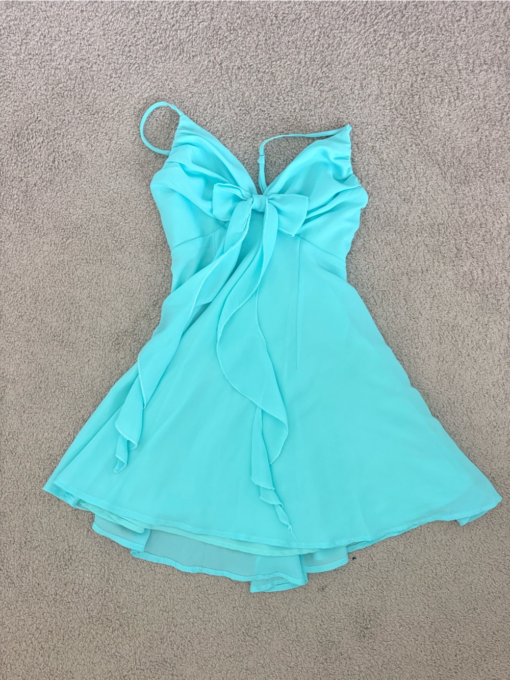 Hello Molly Aqua Tie-Front A-Line Skirt